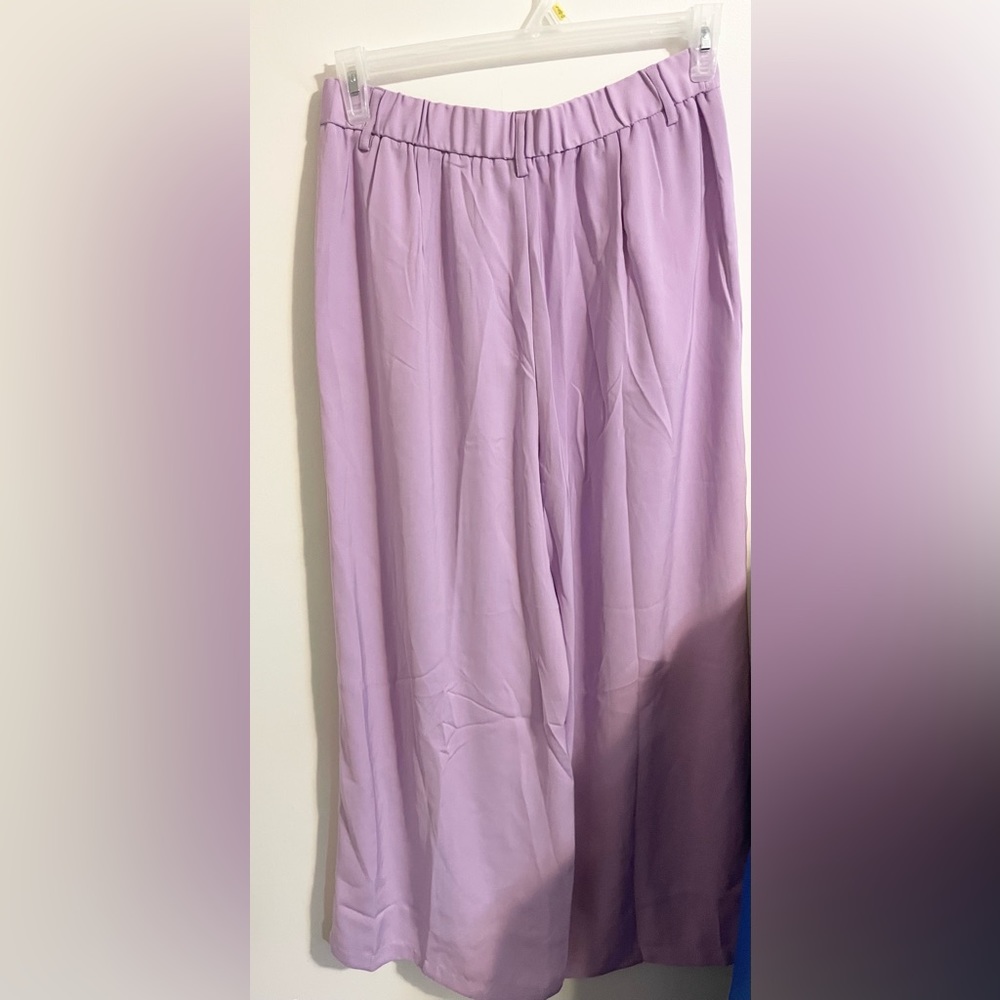Sz US M Tronjori Wide-Leg Women's Pants Lilac Tronjori Women High Waist Casual - Picture 7 of 10
